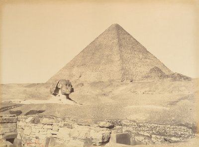 Pyramiderne i Giza, 1865-69. af Gustave Le Gray