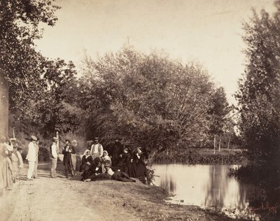 Scene nær en dam ved Petit-Mourmelon-møllen, 1857. af Gustave Le Gray