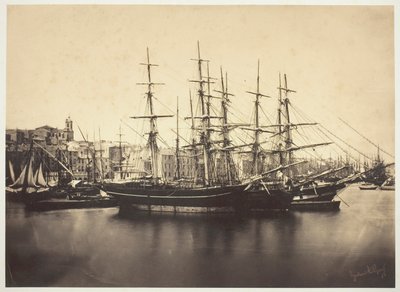 Skibe i havnen ved Sète af Gustave Le Gray