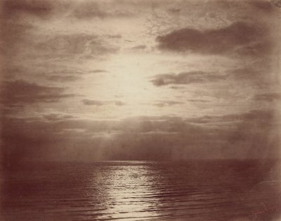 Soleffekt i skyerne-Ocean, 185657. af Gustave Le Gray