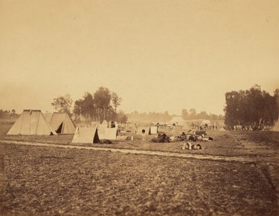 [Telte og militært udstyr, Camp de Chalons] af Gustave Le Gray