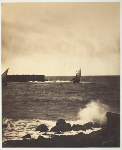 The Breaking Wave, 1857. af Gustave Le Gray