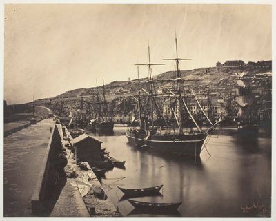 Havnen og byen Sète-Mediterranean Port et Ville de Sète-Mediterranée, 1857. af Gustave Le Gray