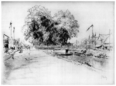 Canal a Troyes, c1880-1930 1924 af Gustave Leheutre