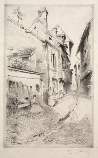 Skolegade i Troyes af Gustave Leheutre