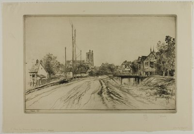 Slusen til den nye kanal, Troyes af Gustave Leheutre