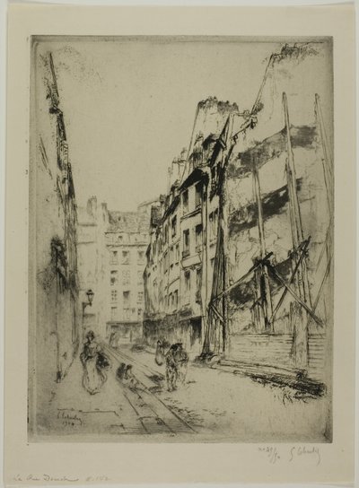 Rue Domat, Paris af Gustave Leheutre