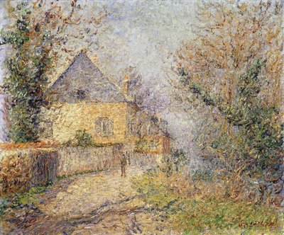Huse på bredden af ​​L "Eure, Louviers; Maisons au Bord de L" Eure, Louviers, 1902 af Gustave Loiseau