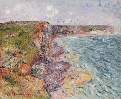 Sejlbåde nær klipperne, Yport; Sejlbåde nær Falaises, Yport, 1924 af Gustave Loiseau