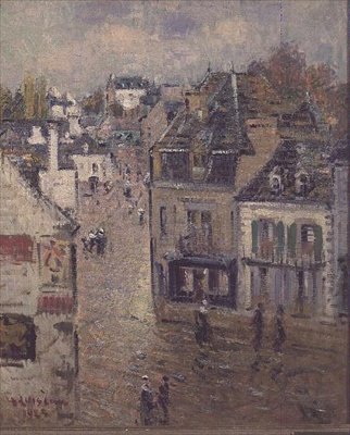 Gade i Pont Aven efter regnen af Gustave Loiseau