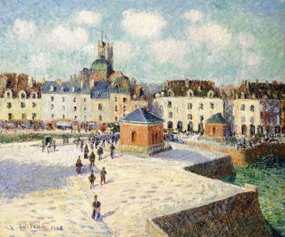 Kajen ved Dieppe i sollys, 1905 af Gustave Loiseau