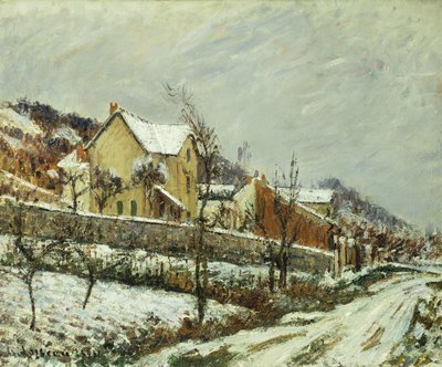 Landsby i sneen; Landsby i sneen, 1911 af Gustave Loiseau