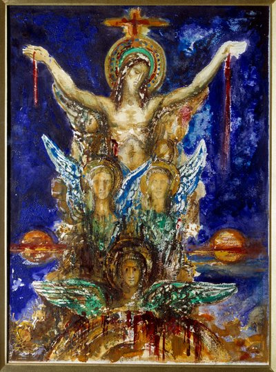 Christ the Redeemer Watercolor by Gustave Moreaudani af Gustave Moreau