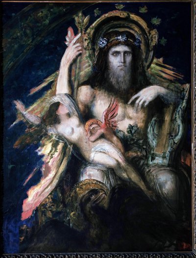 Jupiter (Zeus) og Semelé (sprængt) af Gustave Moreau. af Gustave Moreau