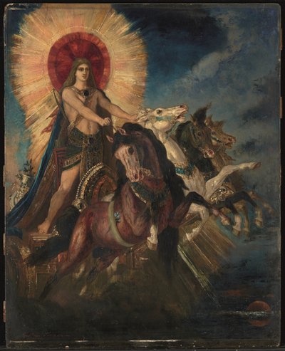 Apollons vogn eller Phoebus-Apollo (olie på panel) af Gustave Moreau