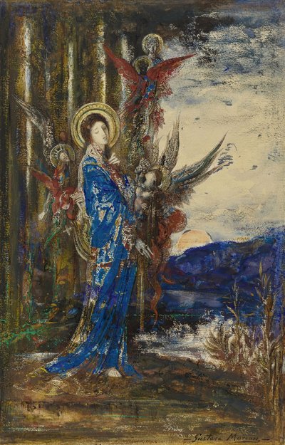 ""beviserne"" Akvarel af Gustave Moreau (1826-1898) Privat samling af Gustave Moreau