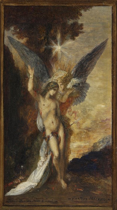 Moreau - Sankt Sebastian og englen, ca. 1876 af Gustave Moreau