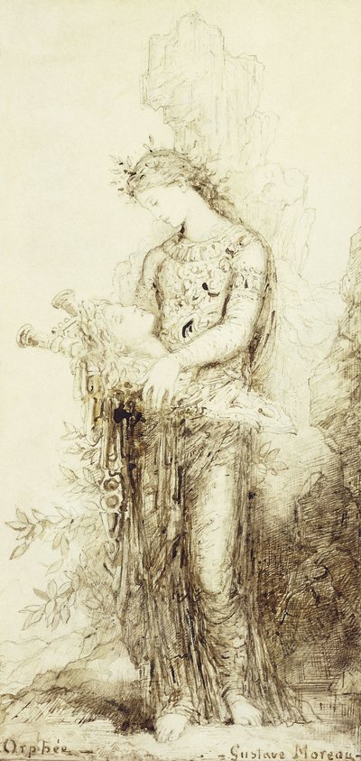Orpheus; "" ಫ Orafee, af Gustave Moreau