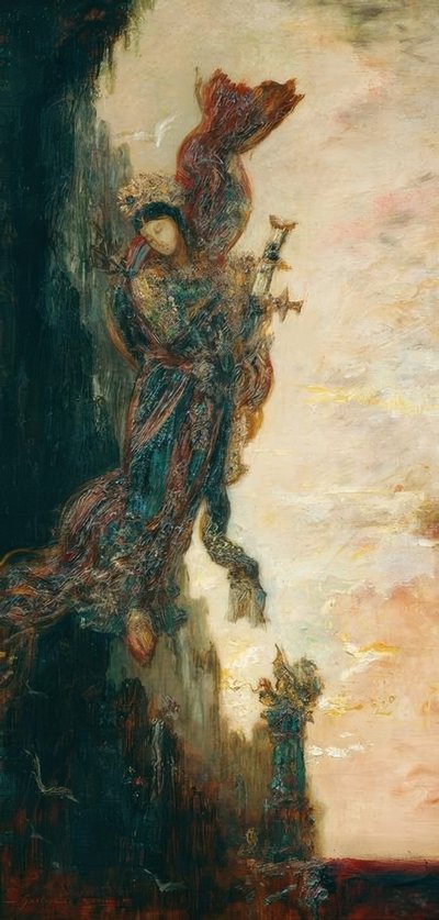 Sapho tombant af Gustave Moreau