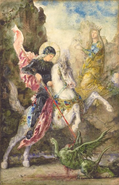 St. George og dragen, 1869 af Gustave Moreau