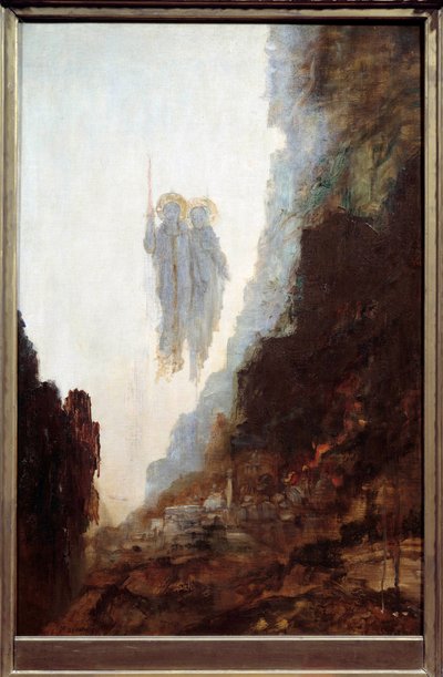 The Angels of Sodoma Maleri af Gustave Moreau (1826-1898) af Gustave Moreau