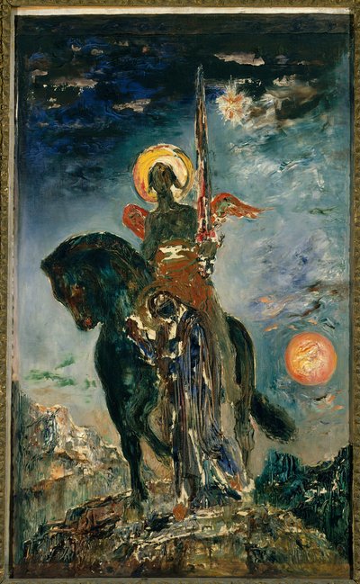 The Park and the Angel of Death Maleri af Gustave Moreau (1826-1898) Søn. 1,10 X 0,37 m. Paris, Musee Gustave Moreau af Gustave Moreau