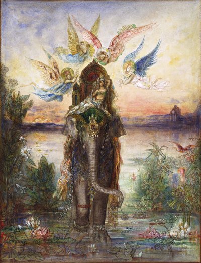 Den hellige elefant Péri af Gustave Moreau