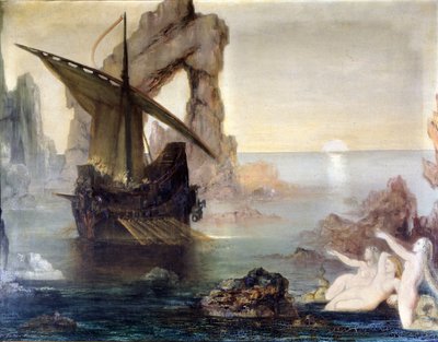 Ulysses og havfruerne af Gustave Moreau. af Gustave Moreau