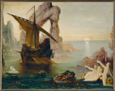 Odysseus og sirenerne (maleri på lærred) af Gustave Moreau