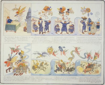 1. verdenskrig / jul 1916 / fransk karikatur af Gustave Wendt