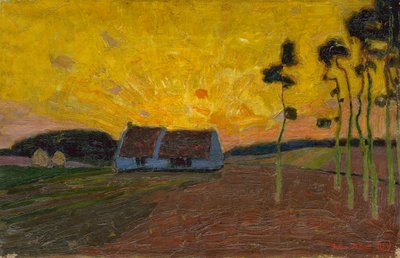 Landskab i Sint-Martens-Latem af Gustave de Smet