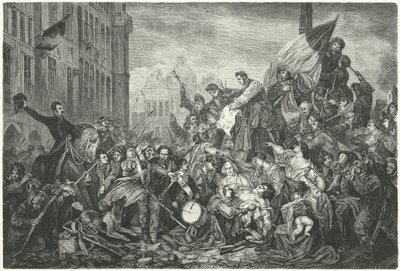 Episode af den belgiske revolution i 1830 af Gustave Wappers