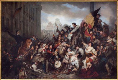 Den belgiske revolution i 1830, 1835 af Gustave Wappers