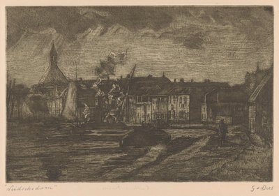 Leidschendam (original titel på objekt) af Gustave van der Does (signed by artist)