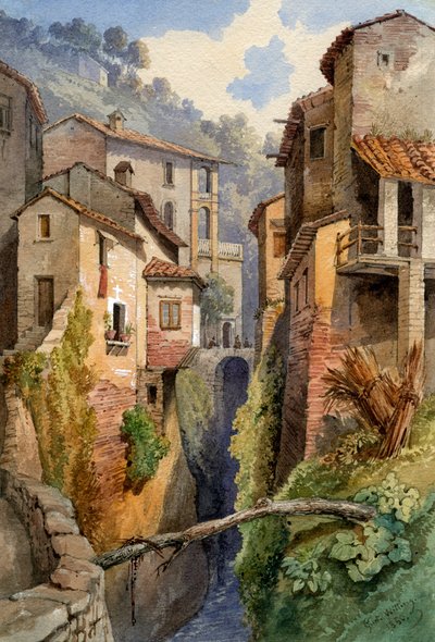 Lucca, Toscana, Italien, 1850. af Gustavo Witting