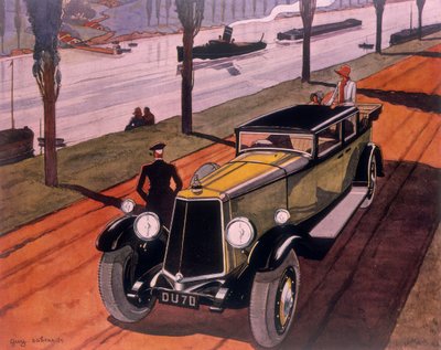 Plakat, der reklamerer for Armstrong Siddeley-biler, 1930 af Guy Sabran