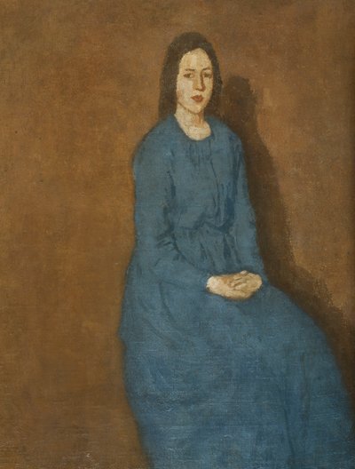 En ung kvinde i blåt, ca. 1914-15 af Gwen John