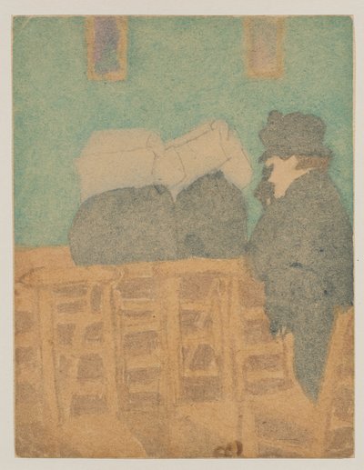 Figurer i kirke (akvarel og blyant) af Gwen John