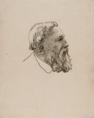 Rodins hoved (kul på papir) af Gwen John
