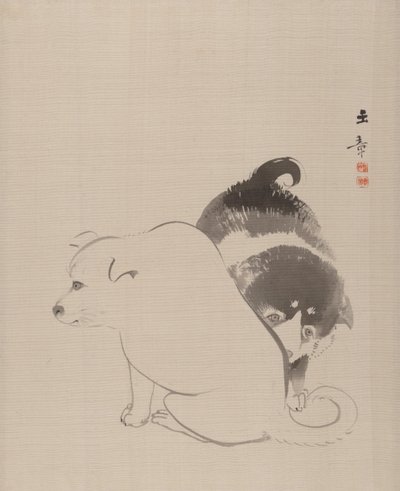 Et par hvalpe, 1868. af Gyokusho Kawabata