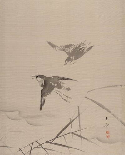Små Fugle og Bambus, 1887-92. af Gyokusho Kawabata