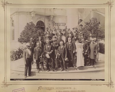 Millennium-udstilling, journalister - Budapest XIV Fortepan 82827 af György Klösz