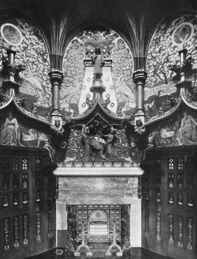 The Chaucer Room, Cardiff Castle, Wales, 1924-1926 af HN King
