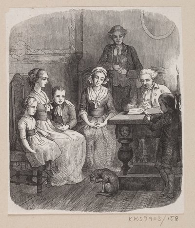 Illustration til "Alt paa sin rette Plads" i H.C. Andersen, "Eventyr og Historier", Bind 2 af H.P. Hansen