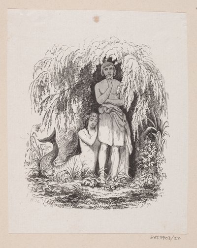 Illustration til "Den lille Havfrue" i H.C. Andersen, "Eventyr og Historier", Bind 1 af H.P. Hansen