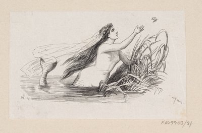 Illustration til "Den lille Havfrue" i H.C. Andersen, "Eventyr og Historier", Bind 1 af H.P. Hansen