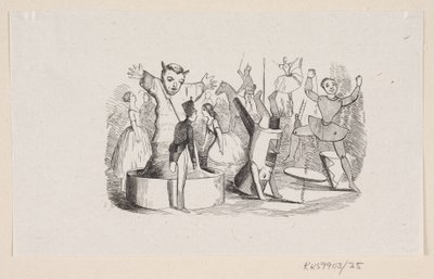 Illustration til "Den standhaftige Tinsoldat" i H.C. Andersen, "Eventyr og Historier", Bind 1 af H.P. Hansen