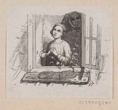Illustration til "Fem fra en Ærtebælg" i H.C. Andersen, "Eventyr og Historier", Bind 2 af H.P. Hansen
