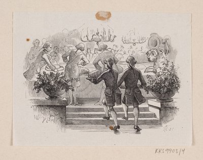 Illustration til "Fyrtøjet" i H.C. Andersen, "Eventyr og Historier", Bind 1 af H.P. Hansen