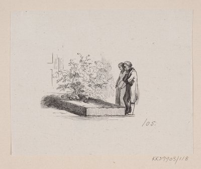 Illustration til "Nabofamilierne" i H.C. Andersen, "Eventyr og Historier", Bind 2 af H.P. Hansen